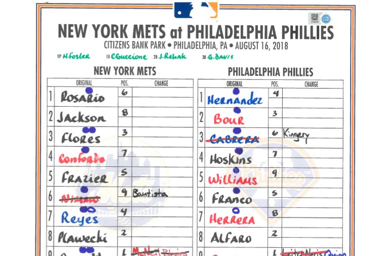 Lineup Card: Mets Score 24 Runs in Single Game