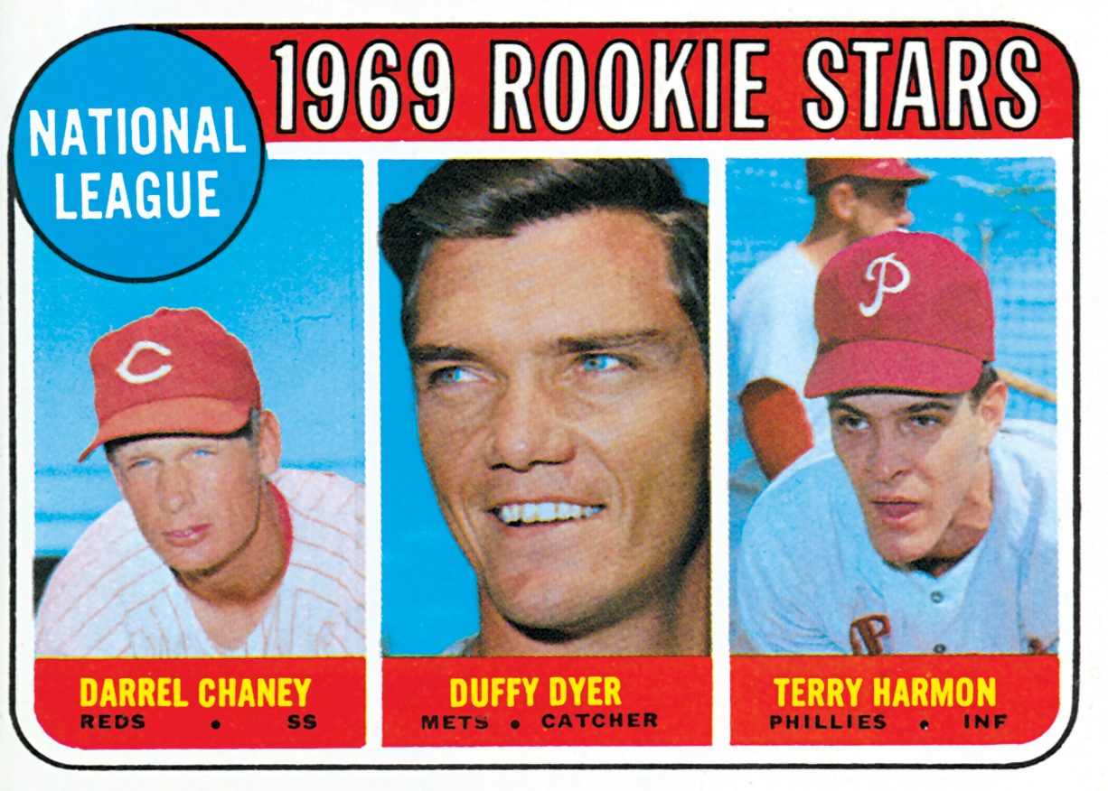 1969 Topps NL Rookie Stars Card with Duffy Dyer
