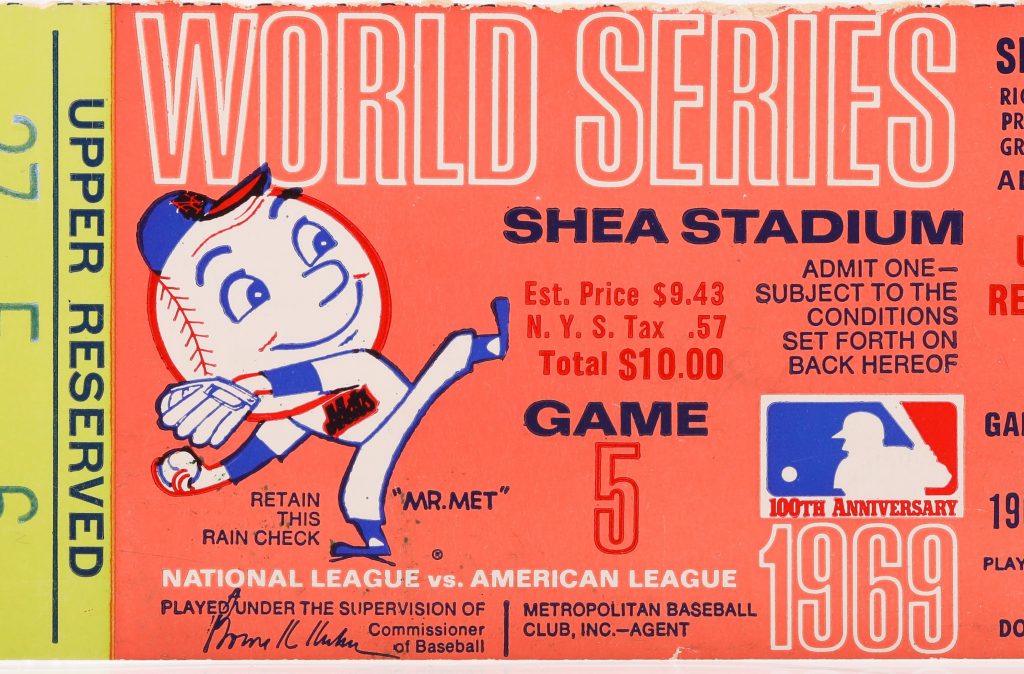 1969 World Series Tickets Mets History