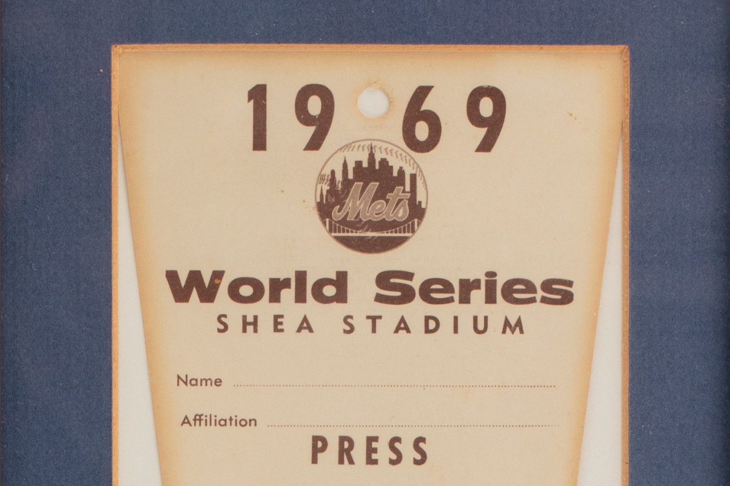 1969 World Series Press Pass