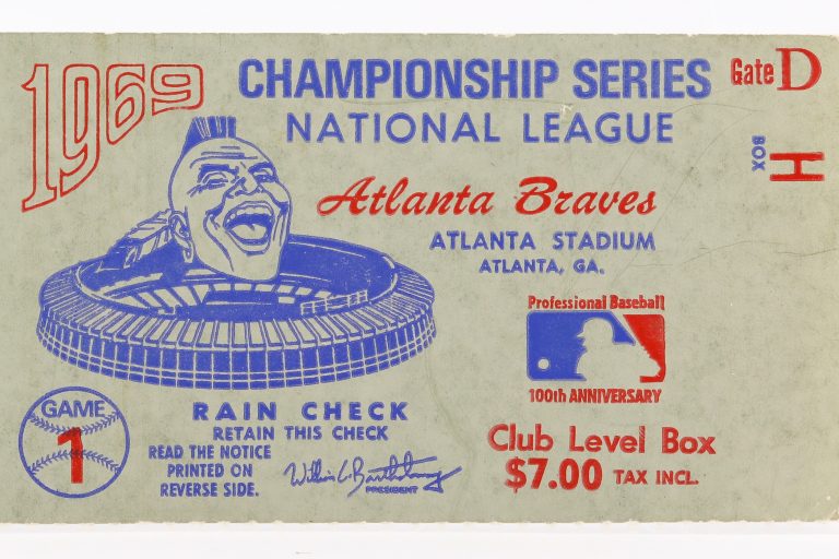 Ticket for Game 1 of 1969 NLCS