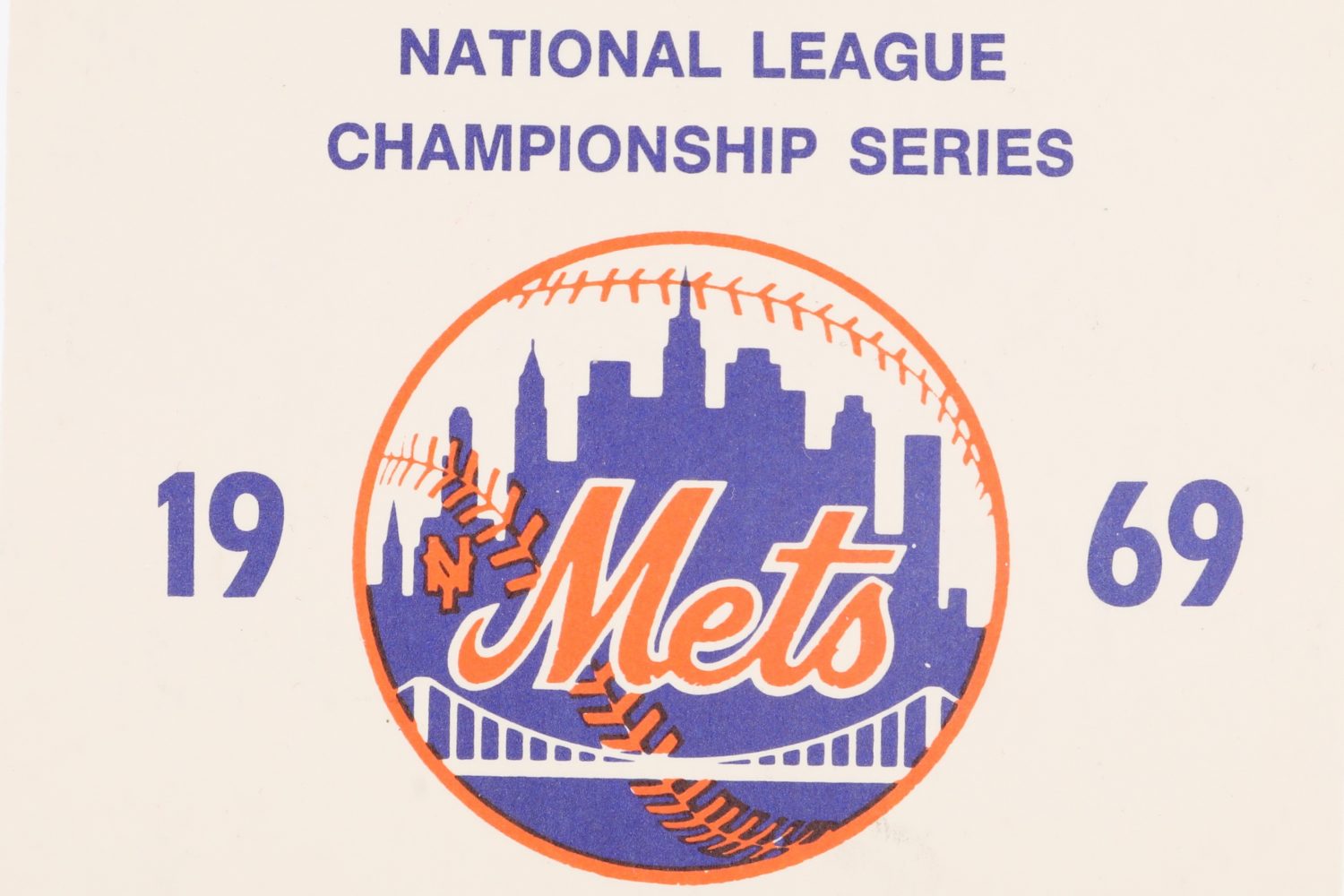 1969 NLCS Media Parking Pass