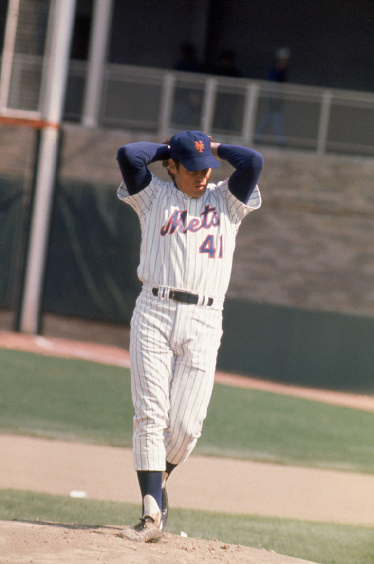 Tom Seaver Prepares to Deliver a Pitch