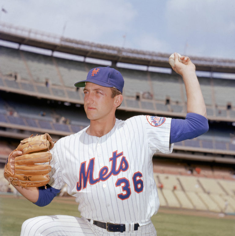 Jerry Koosman Throws a Pitch During Practice