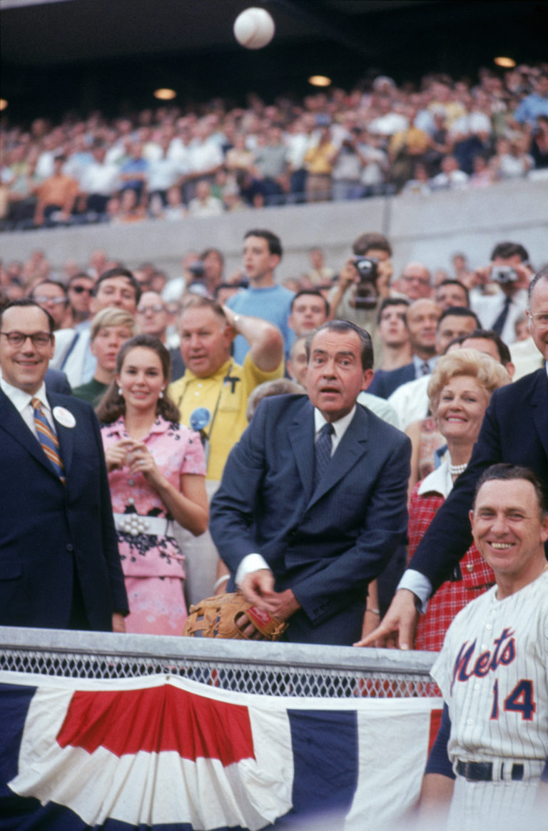 Nixon Throws First Pitch for 1970 All-Star Game