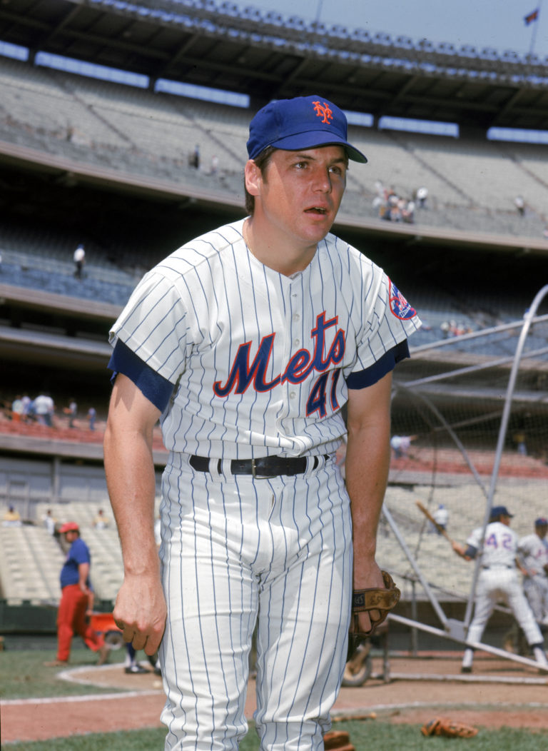 Tom Seaver During Warmups at Shea Stadium