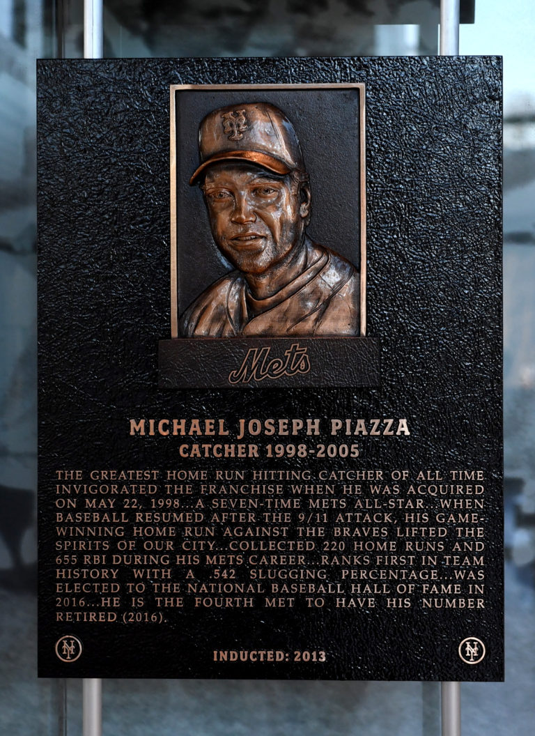Mike Piazza Mets Hall of Fame Plaque