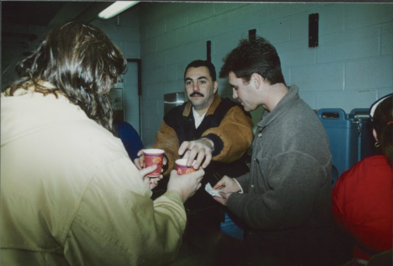 Mets Pitcher Joe Franco Hands Out Coffee