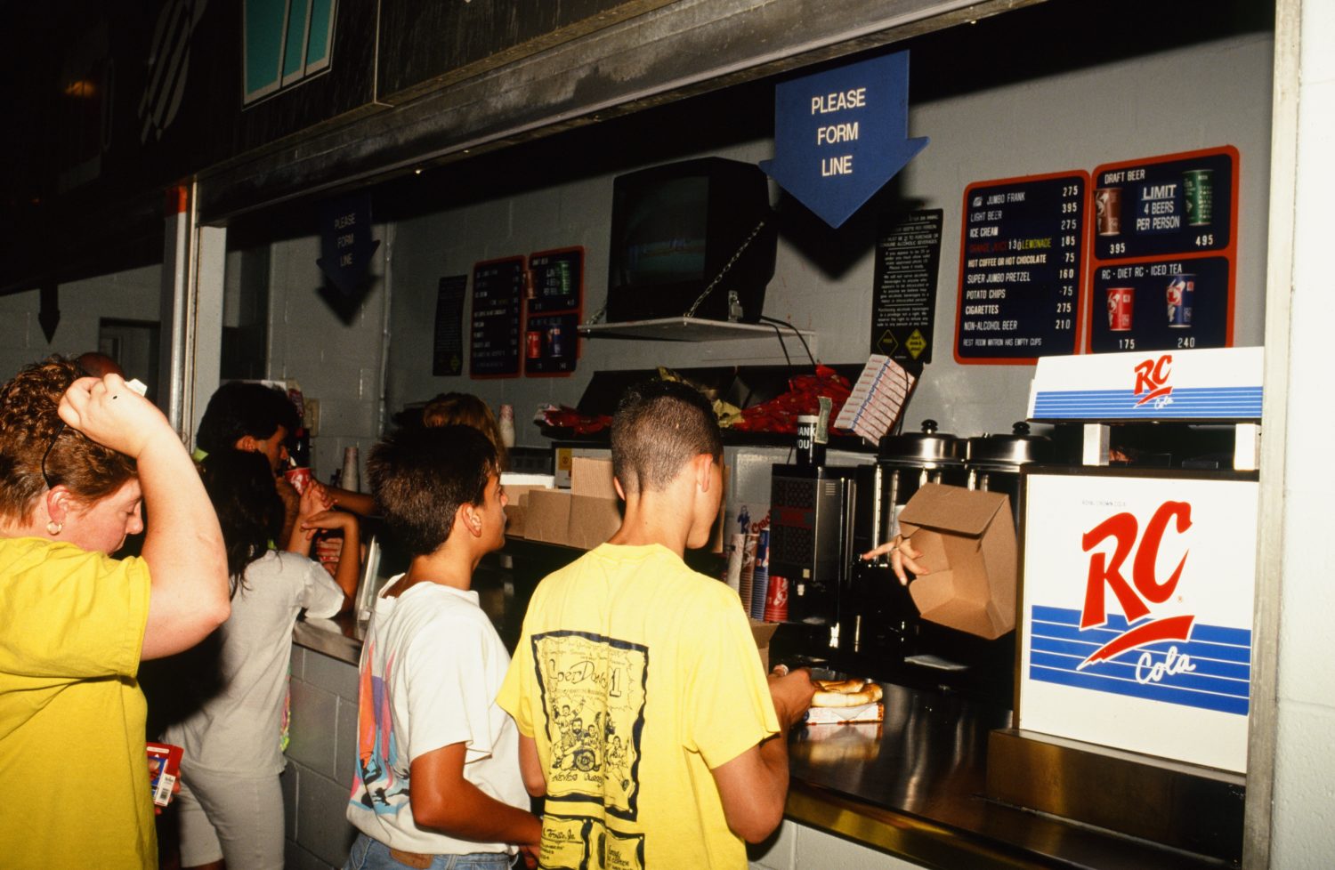 Fans Line Up for Concessions at Shea Stadium