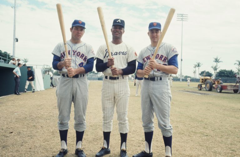 Photo of Ron Swoboda, Ken Boswell & Felipe Alou