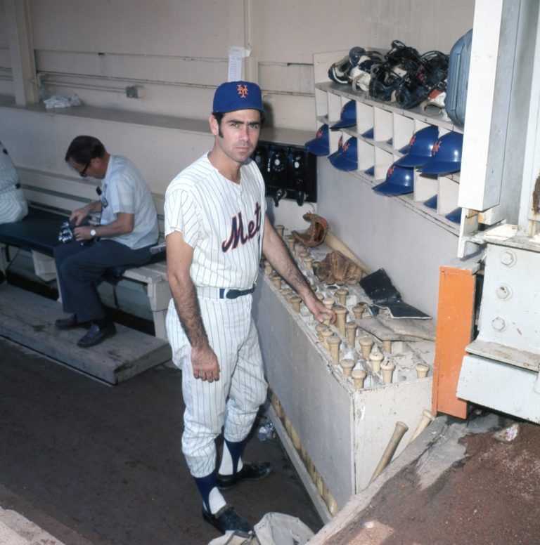 Art Shamsky Grabs Bat in Dugout