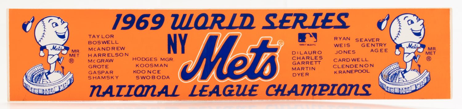 1969 Mets World Series Sticker