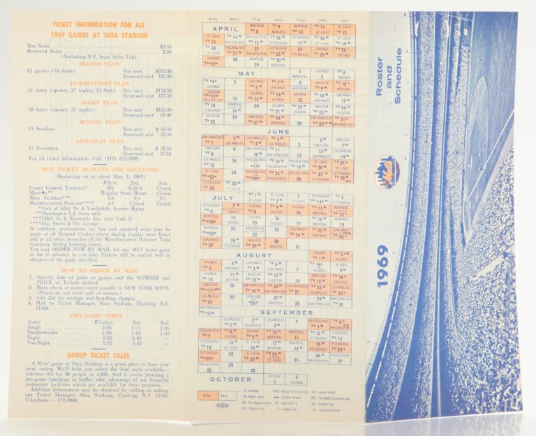 NY Mets 1969 Roster and Schedule - Mets History