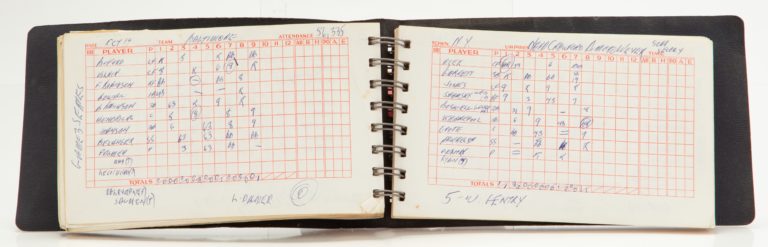 Scorebook Page with Handwritten 