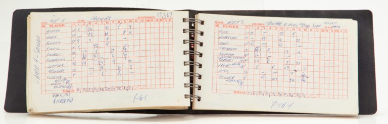 First Page of Scorebook Indicating Owner as Maury Allen with NY Post in 1969