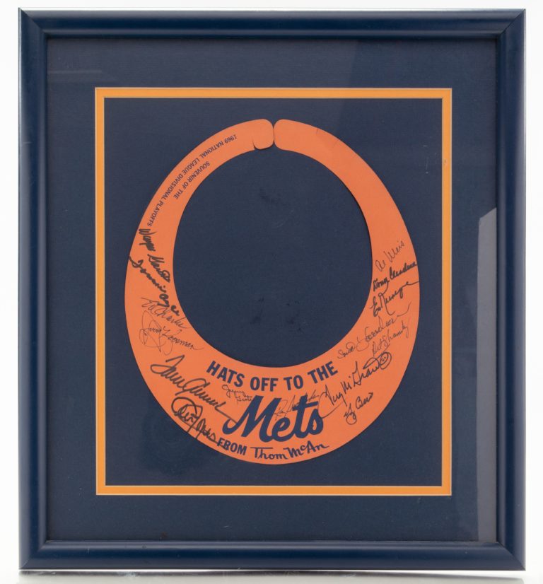 Autographed 1969 New York Mets NLCS Souvenir Visor