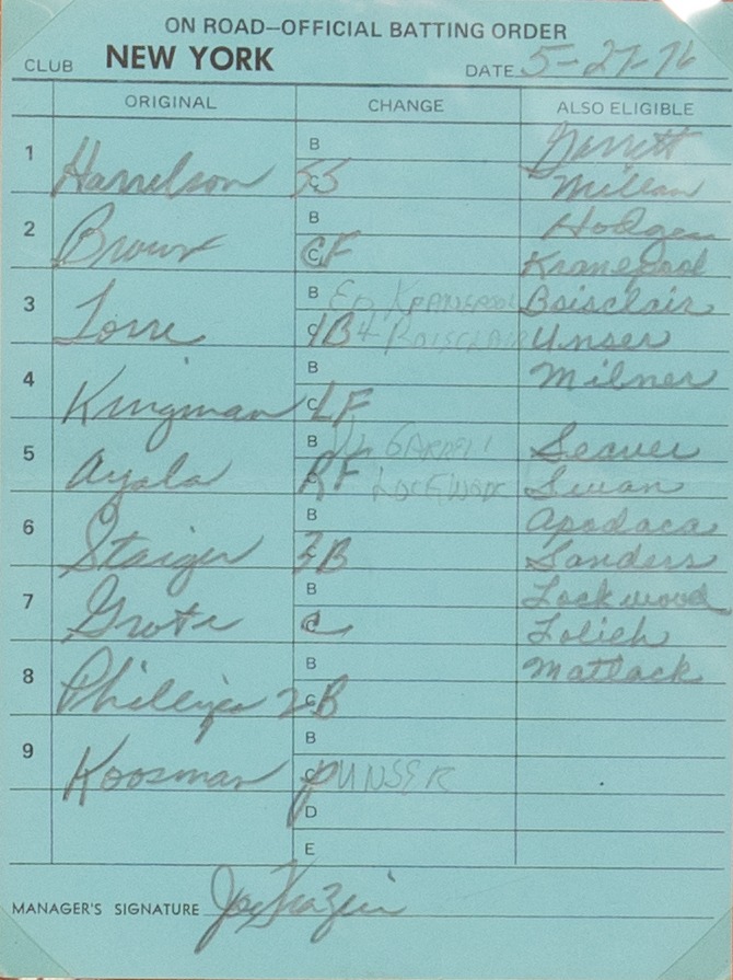 Lineup Card: Mets Defeat Former Met Tug McGraw