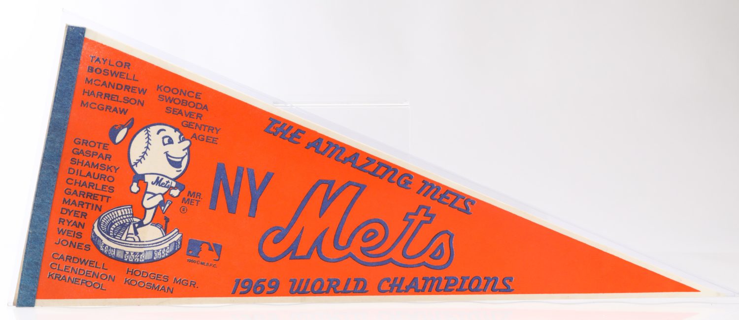 Amazing Mets 1969 World Champions Pennant