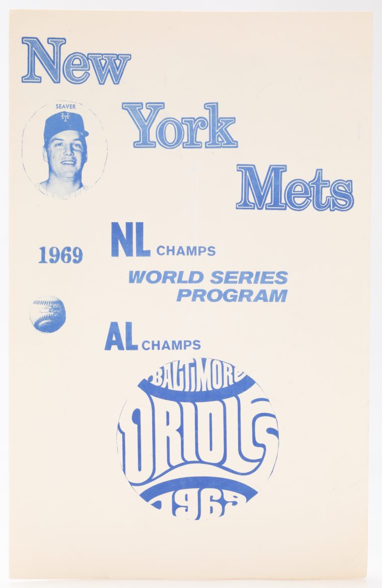 1969 World Series Program with Tom Seaver