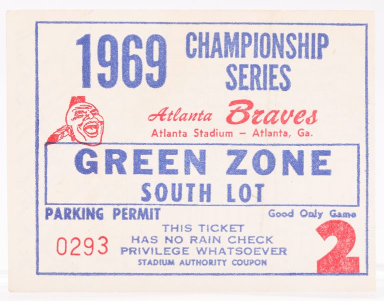 1969 NLCS Game 2 Parking Pass
