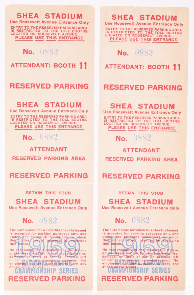 1969 NLCS Reserved Parking Passes