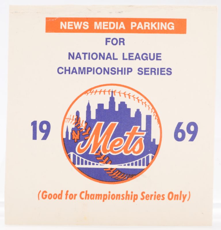 1969 NLCS Media Parking Pass