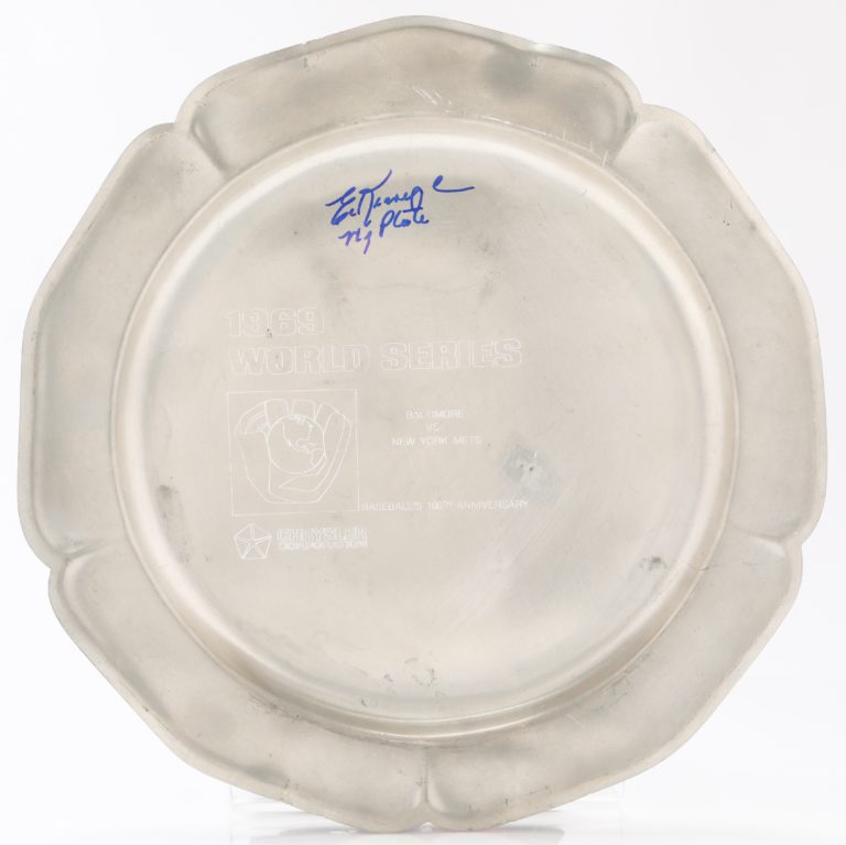 Kranepool Signed 1969 World Series Plate