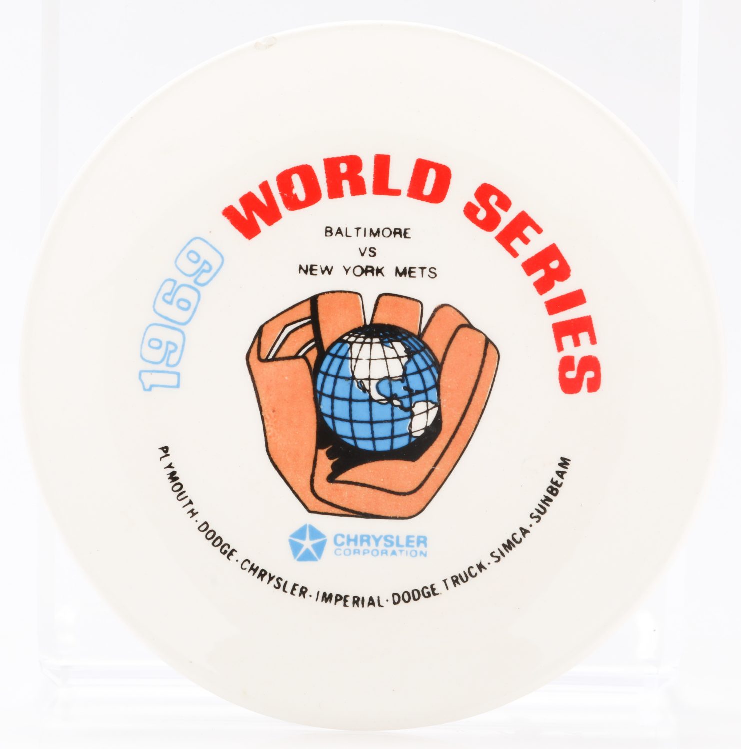 Globe in Glove 1969 World Series Ashtray