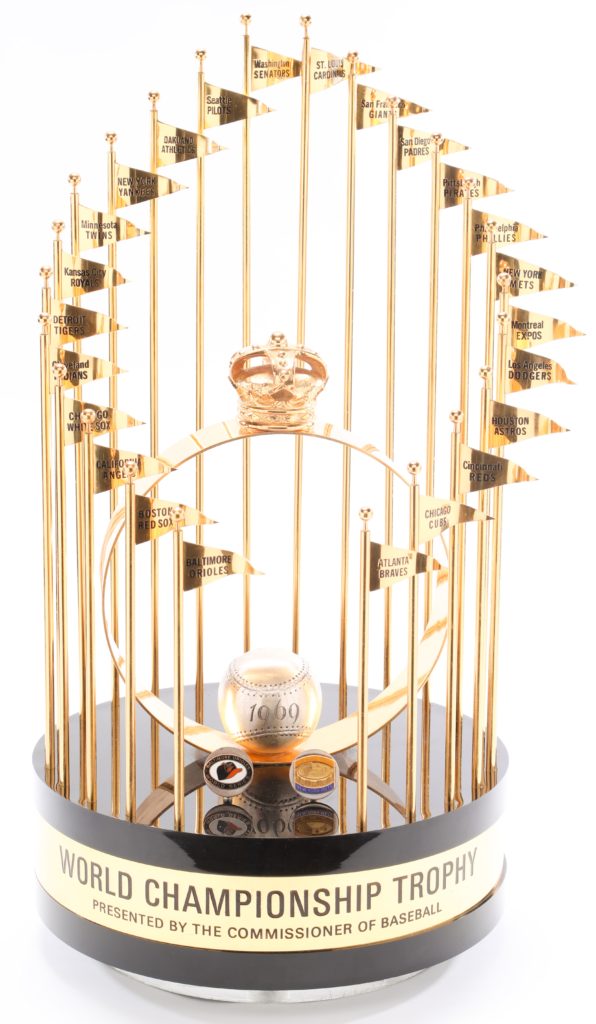 dodgers world series trophies