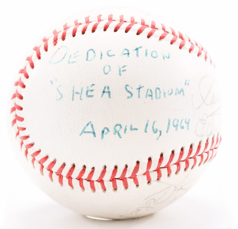 Autographed Baseball from Shea Stadium Dedication