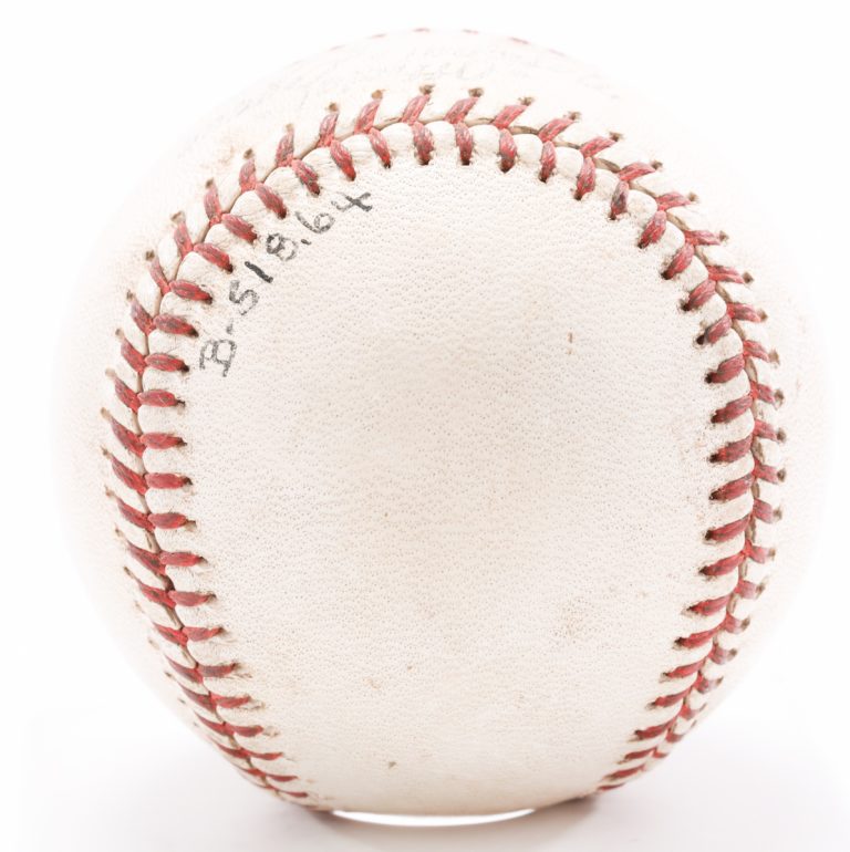 Game-Used Ball From Final Game at Polo Grounds
