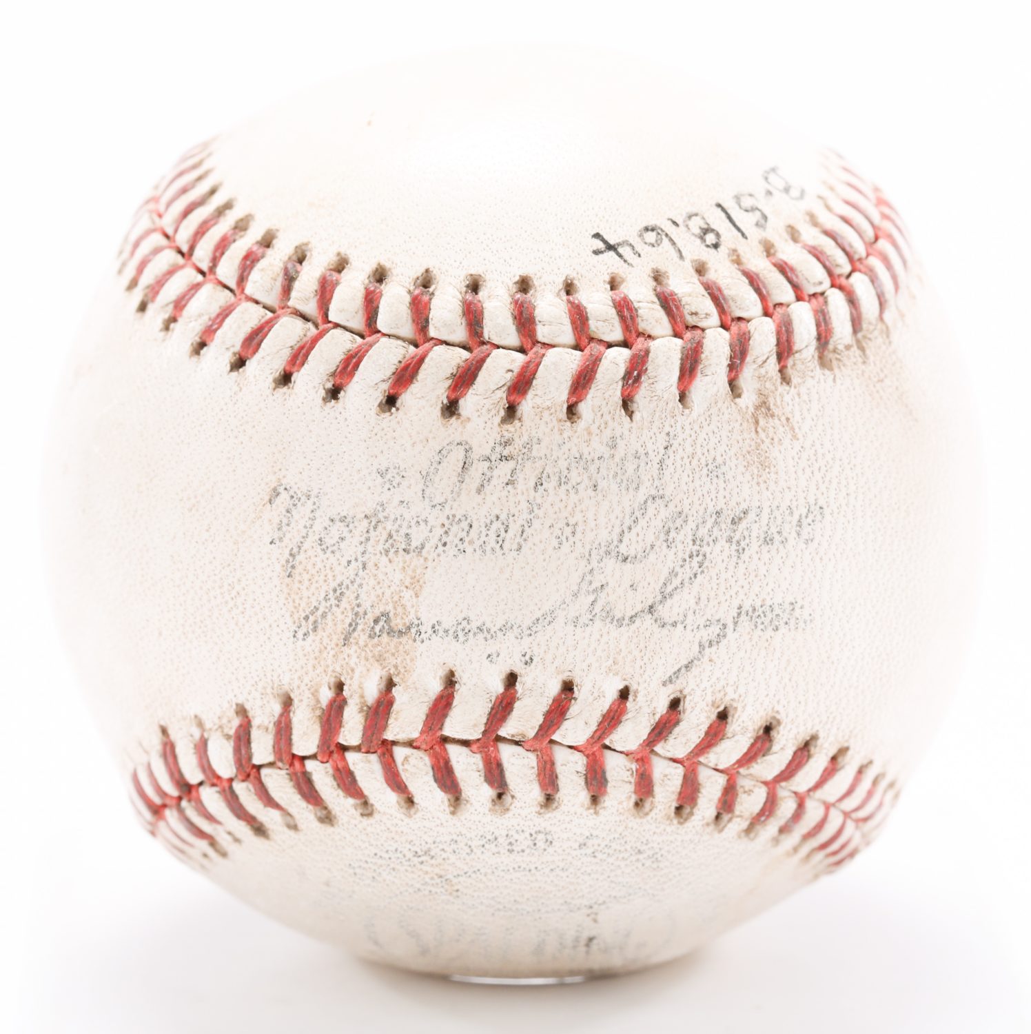 Game-Used Ball From Final Game at Polo Grounds