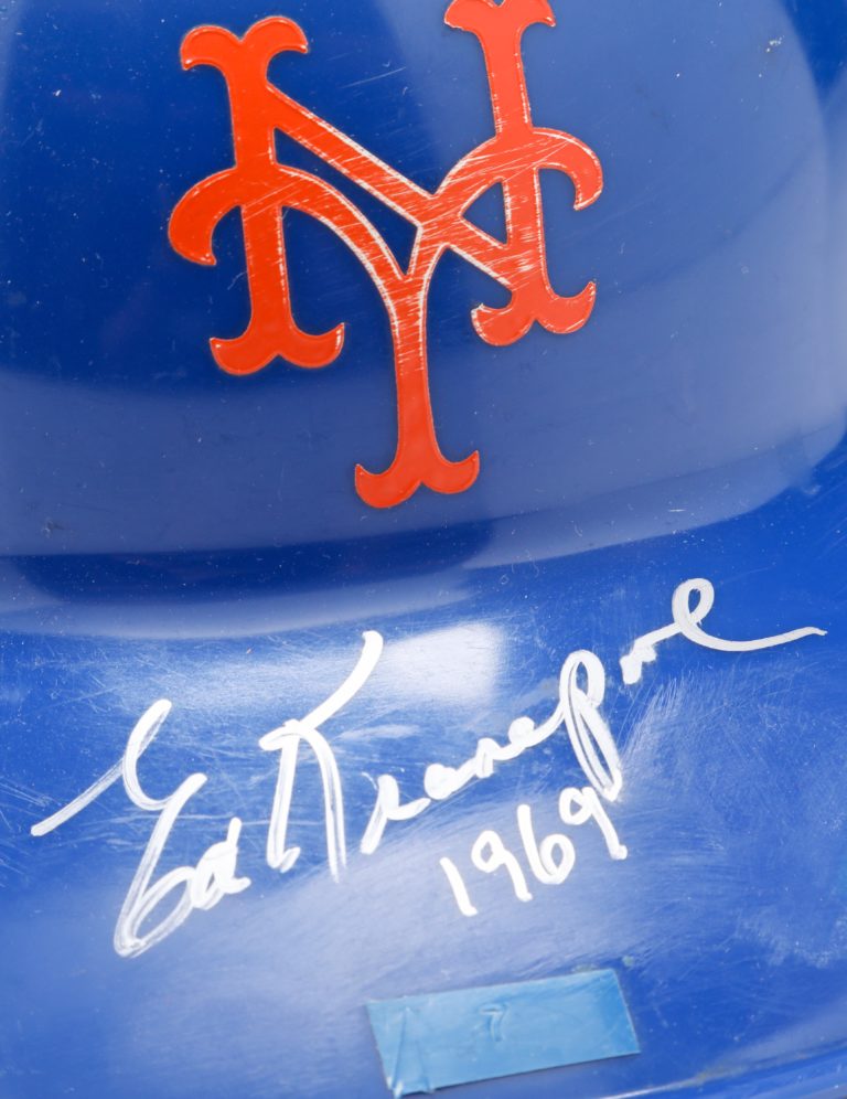 Ed Kranepool Autographed World Series Batting Helmet - Autograph Detail