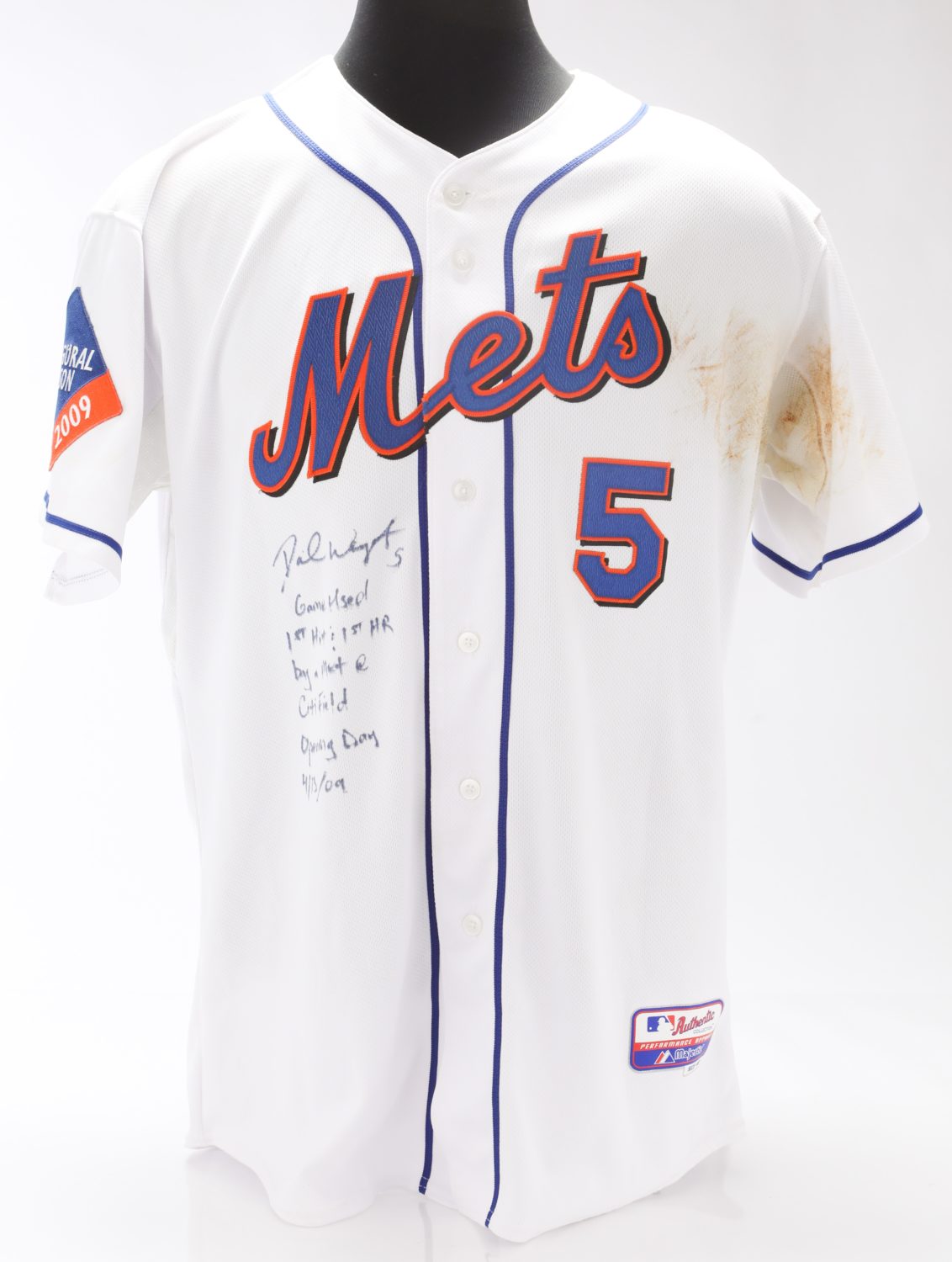 Wright Signed Jersey from First Citi Field Home Run 