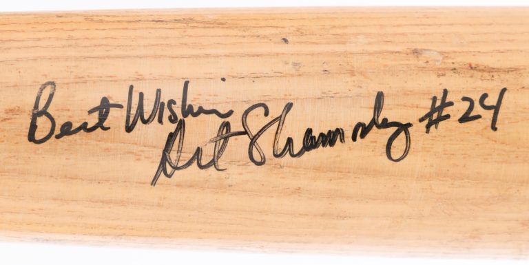 Art Shamsky Autographed Baseball Bat - Autograph Detail