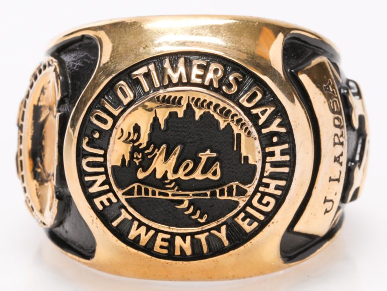 1975 Old-Timers Day Ring from Shea Stadium - Top View
