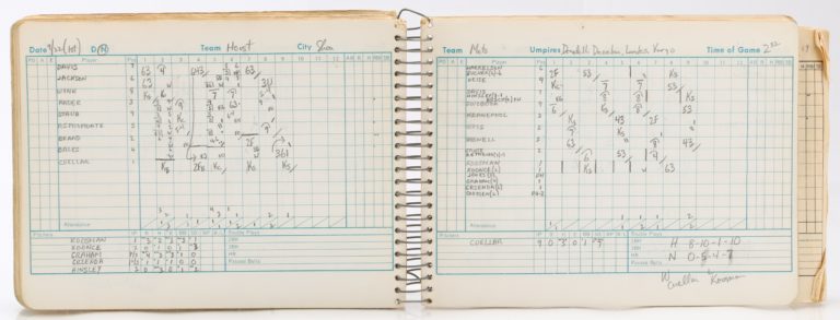 Scorecard from First Game of Houston Astros-Mets Doubleheader in 1967