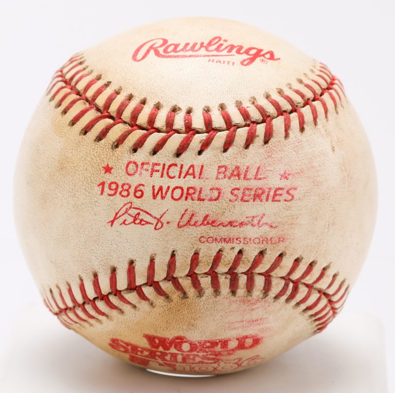 1986 World Series Game-Used Ball with Official Ball Statement