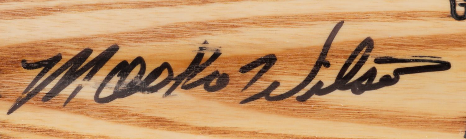 Mookie Wilson Autographed Baseball Bat - Autograph Detail