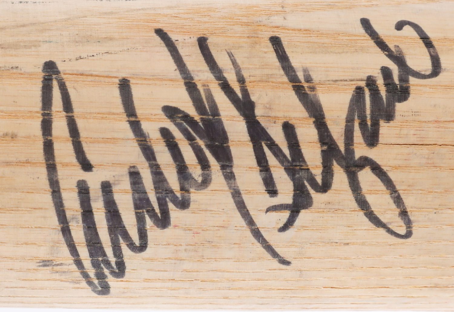 Carlos Delgado Autographed Game-Used Bat - Autograph Detail