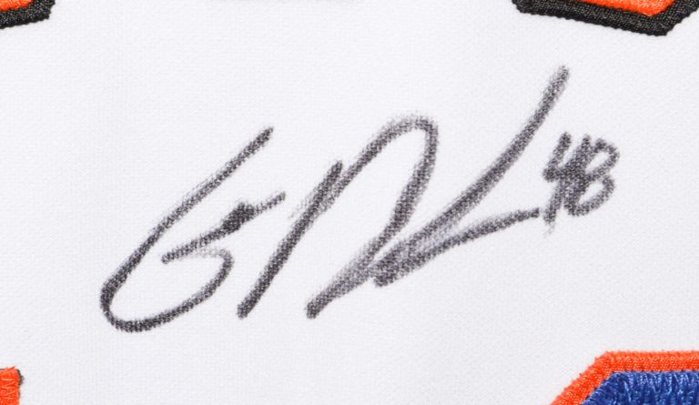 Glendon Rusch Autographed 9/11 Memorial Jersey - Autograph Detail