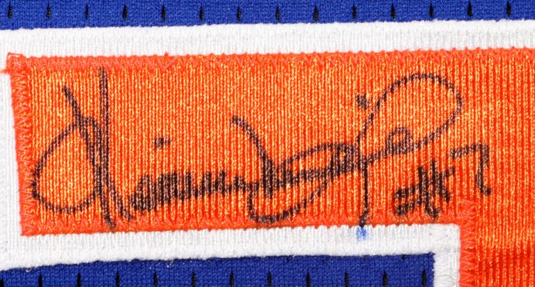 Kevin Mitchell Autographed Batting Practice Jersey - Autograph Detail