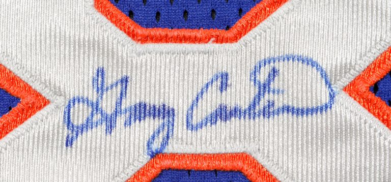 Gary Carter Autographed Practice Jersey - Autograph Detail