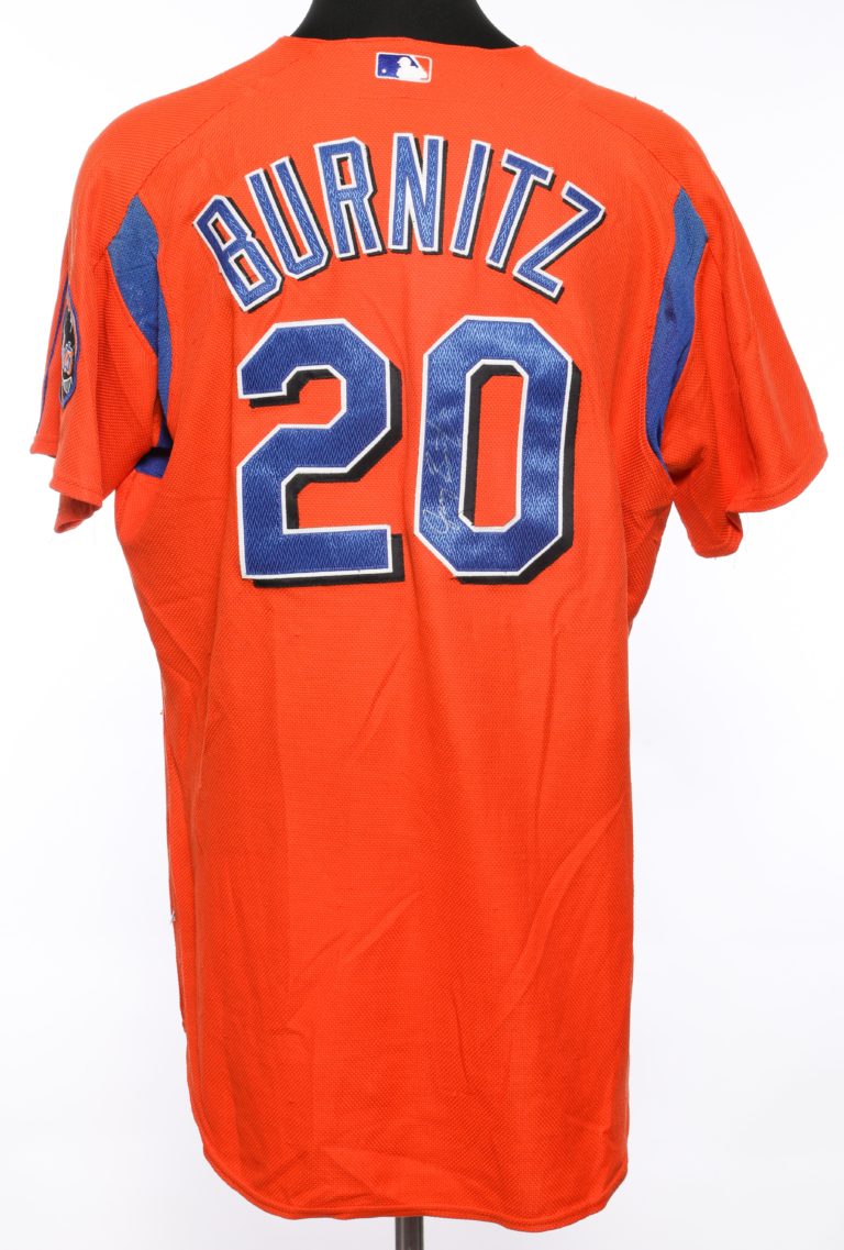 Burnitz Autographed Batting Practice Jersey - Back