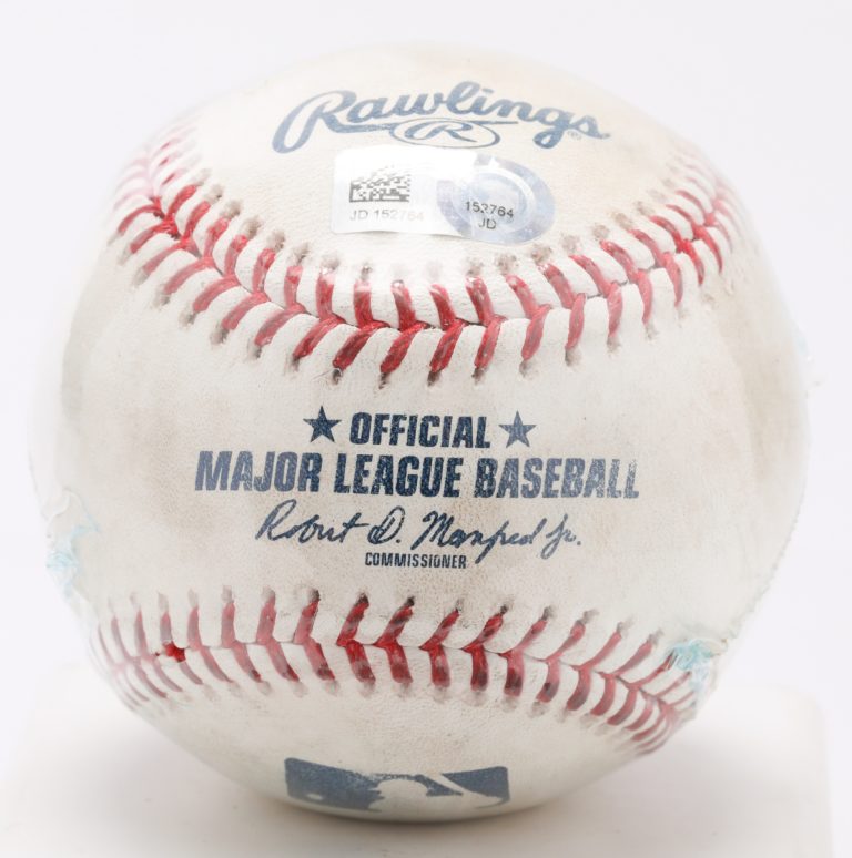 Game-Used Ball from P.J. Conlon Debut