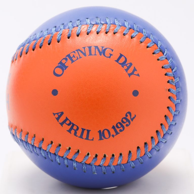 Mets-Colored 1992 Opening Day Baseball