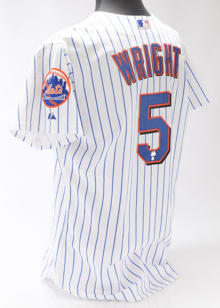 David Wright Game-Worn Pinstripe Jersey - Mets History