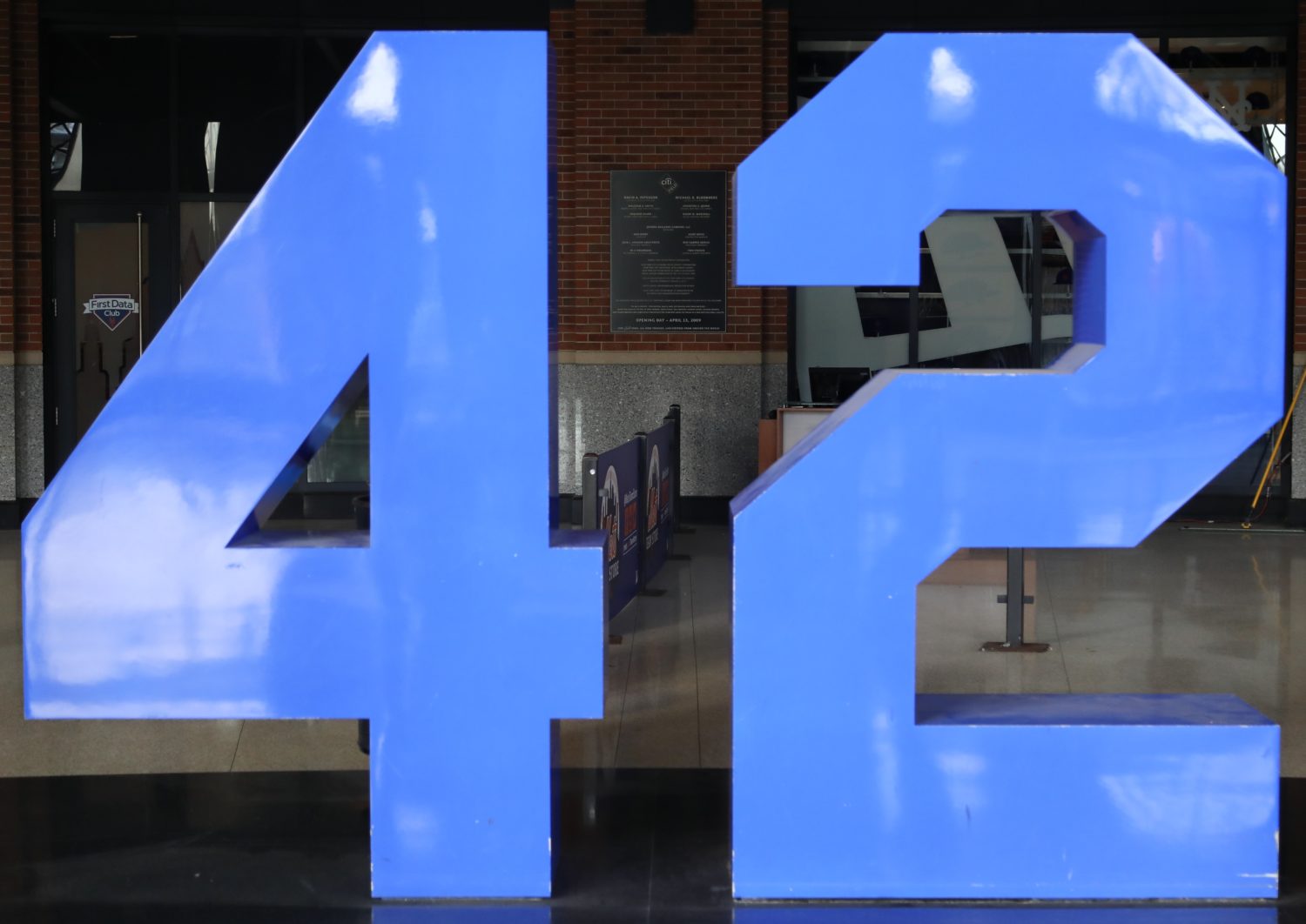 Number 42 Displayed at Citi Field
