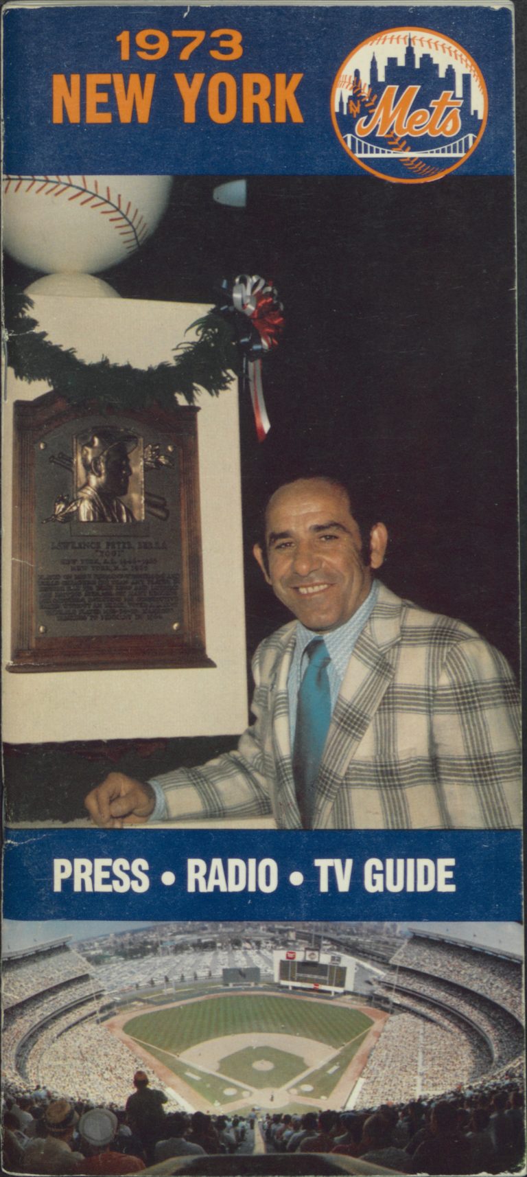 1973 Mets Press-Radio-TV Guide: Yogi in HOF