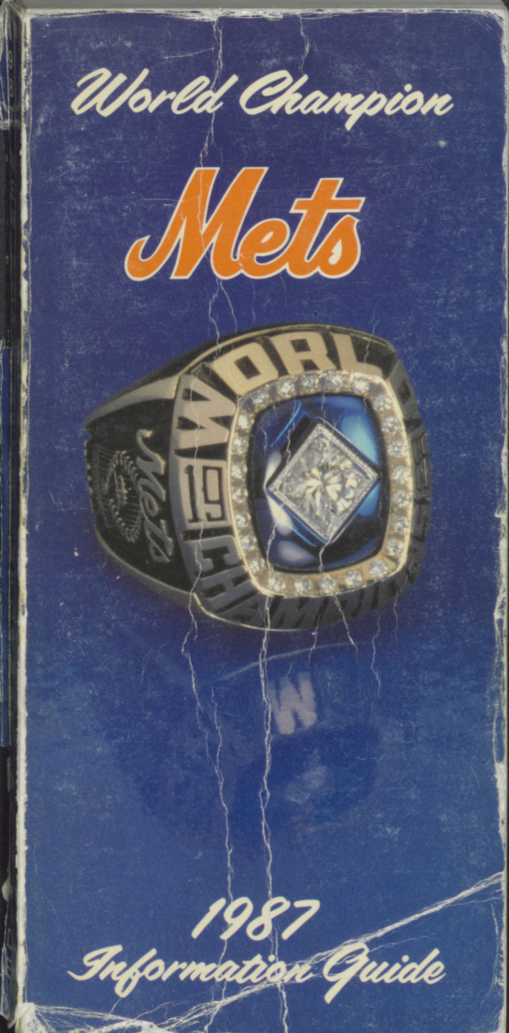 1987 Mets Info Guide with World Series Ring